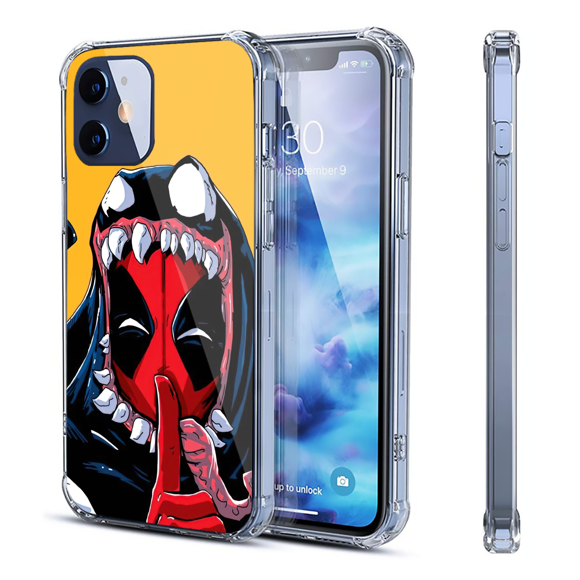 （画像用） Deadpool デッドプール 【iPhone 12シリーズ対応】透明スマホケース（クリアソフトケース）